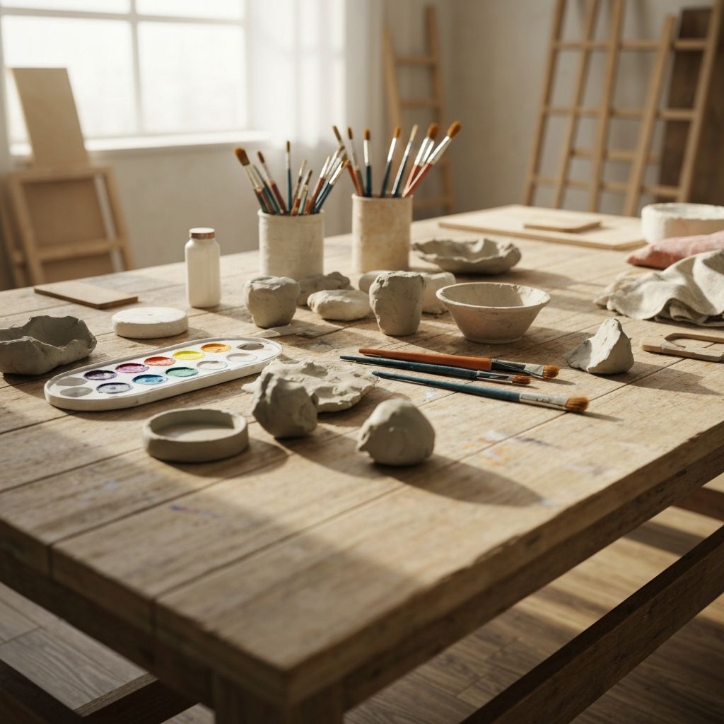 A warm, softly-lit home closet stuffed with folded clothes and shoeboxes